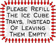 Refill the Ice Cube Trays