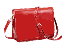Red Leather Handbag without logo