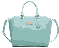 Aqua Leather Handbag No Logo 