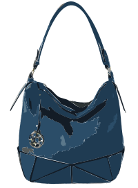 Blue Leather Handbag without logo