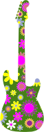 Retro Floral Guitar