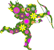 Retro Floral Cupid