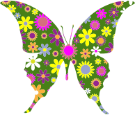 Retro Floral Butterfly 3