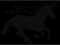 Prismatic Magical Unicorn Typography With Background