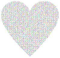 Prismatic Cross Heart