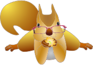 Near Sighted Squirrel Offering A Flower Optimized