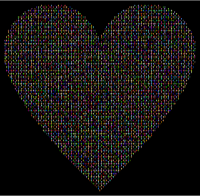 Chromatic Cross Heart With Background