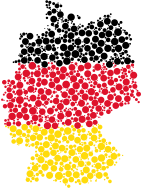 Germany Map Flag Circles