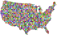 Chromatic Mosaic United States Map