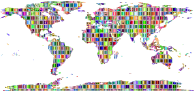 Chromatic Mosaic World Map