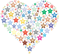 Colorful Heart Stars 2