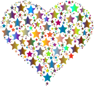 Colorful Heart Stars 4