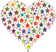 Colorful Heart Stars 5