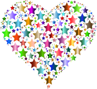 Colorful Heart Stars 8