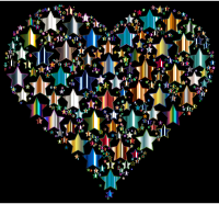 Colorful Heart Stars 10
