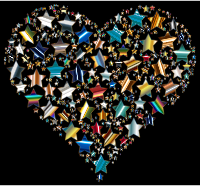 Colorful Heart Stars 10 Variation 3