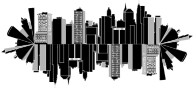 Cityscape Skyline Elliptical 2