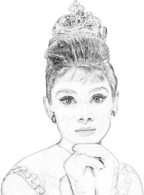 Audrey Hepburn Pencil Sketch Portrait