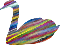 Low Poly Prismatic Streaked Swan