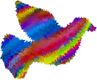 Psychedelic High Poly Peace Dove