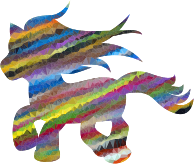 Low Poly Prismatic Streaked Fantasy Pony