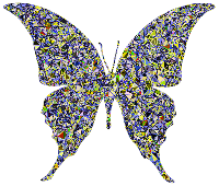 Psychedelic Butterfly Silhouette 6