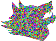 Prismatic Low Poly Wolf