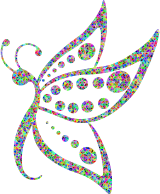 Low Poly Prismatic Spotted Butterfly
