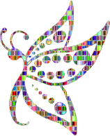 Chromatic Mosaic Spotted Butterfly