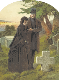 Grieving couple