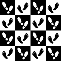 Feet pattern (black & white)