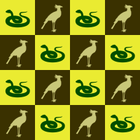 Bird and snake pattern