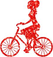 Ruby Girl On Bike