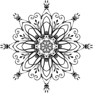 Rose Floral Flourish Design 2