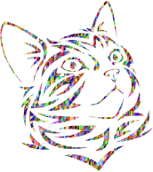 Chromatic Triangular Tribal Kitten