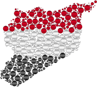 Syria Map Flag Circles 2