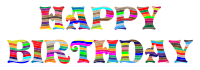 Prismatic Happy Birthday Typography