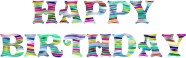Prismatic Happy Birthday Typography 4