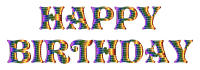 Prismatic Happy Birthday Typography 6