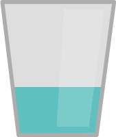 Glass of water with transparent background