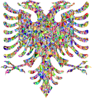 Low Poly Chromatic Double Headed Eagle