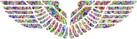 Vivid Polychromatic Eagle Wings