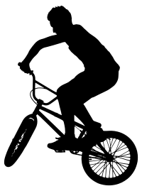 BMX Stunt Silhouette