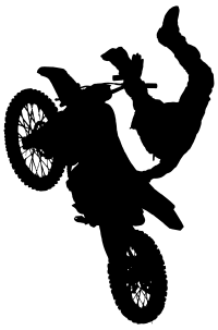 Motocross Stunt Silhouette