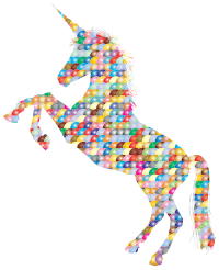 Prismatic Scales Unicorn Silhouette