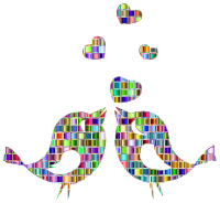 Chromatic Mosaic Love Birds