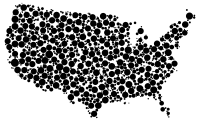 United States Map Circles