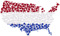 United States Flag Map Circles Enhanced