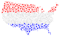 United States Map Flag Stars With Strokes