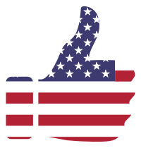 Thumbs Up American Flag